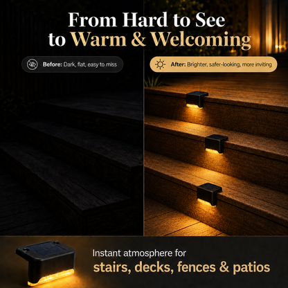 🔥 Last Day Deal: Buy 4 Get 8 Free — Waterproof Solar Deck Lights for Fence, Patio & Stairs
