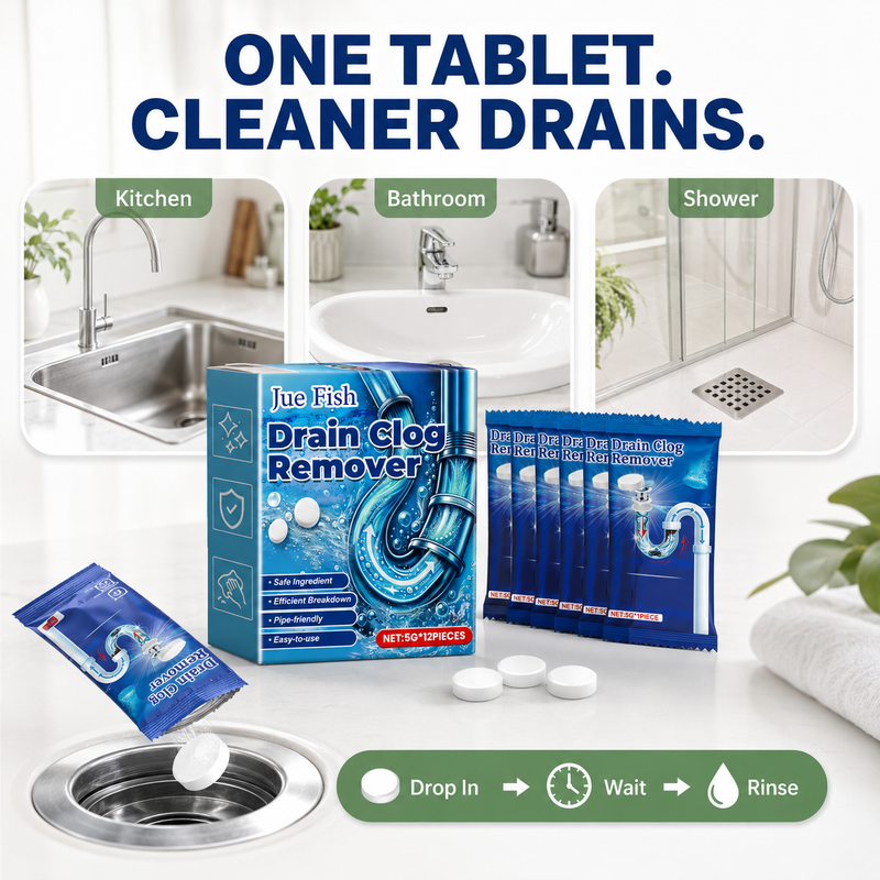 Drain tablets for shower drain
